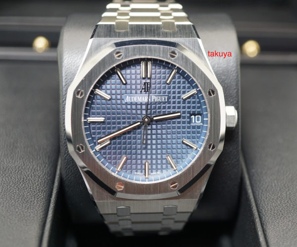 MINT Audemars PIGUET ROYAL OAK 15500 BOUTIQUE BLUE DIAL 41MM WARRANTY FULL SET