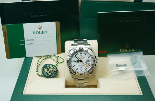 Rolex 216570 EXPLORER 2 POLAR WHITE DIAL 42MM 2019 WARRANTY FULL SET - Image 2
