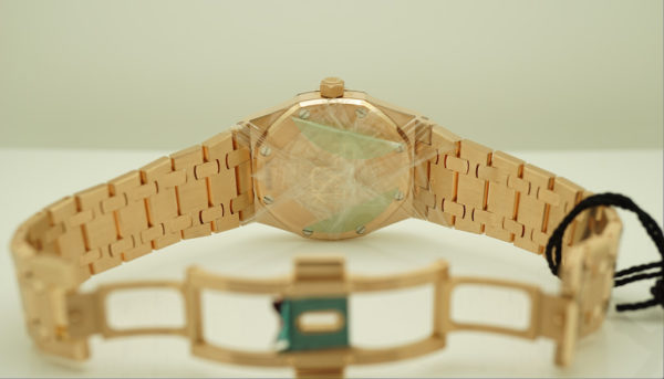 BRAND NEW Audemars PIGUET ROYAL OAK LADIES ROSE GOLD DIAMOND 67651OR 33MM FULL SET - Image 9