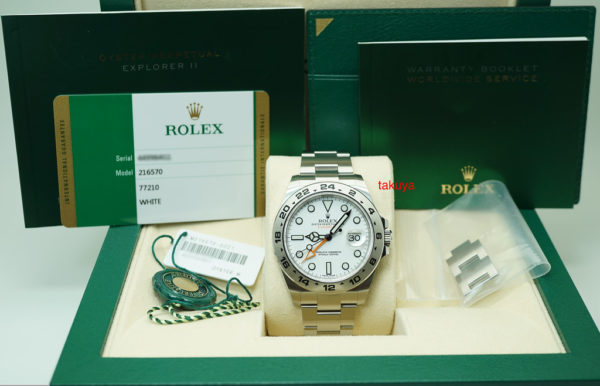 Rolex 216570 EXPLORER 2 POLAR WHITE DIAL 42MM 2020 WARRANTY FULL SET - Image 2
