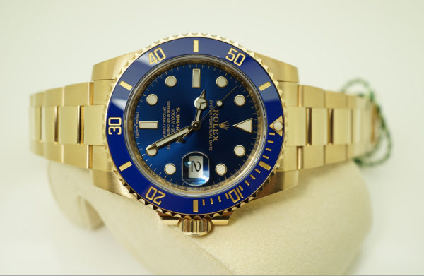 BRAND NEW Rolex 116618LB SUBMARINER YELLOW GOLD SUNBURST BLUE DIAL 2020 FULL SET - Image 8
