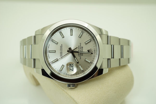Rolex 126300 DATEJUST 41 SILVER STICK DIAL OYSTER BAND 2018 COMPLETE SET - Image 9