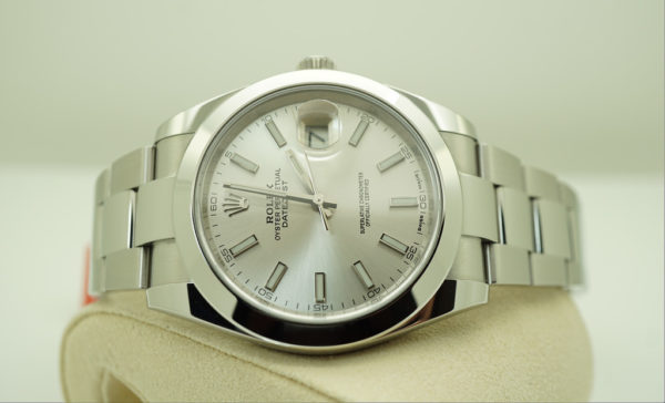Rolex 126300 DATEJUST 41 SILVER STICK DIAL OYSTER BAND 2018 COMPLETE SET - Image 10