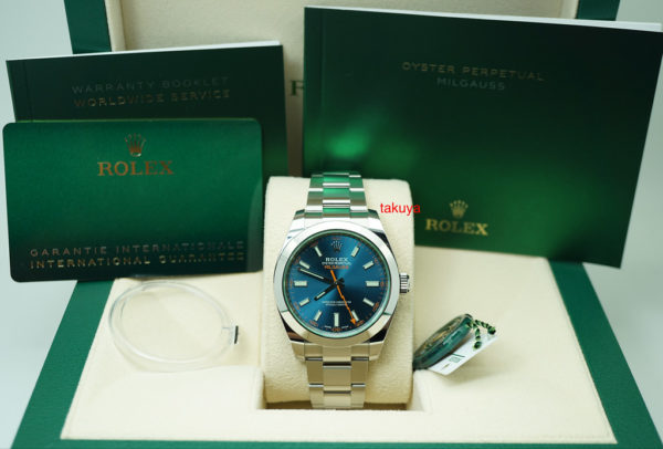 BRAND NEW Rolex 116400GV MILGAUSS Z BLUE DIAL RANDOM SERIAL 2020 WARRANTY FULL SET - Image 2