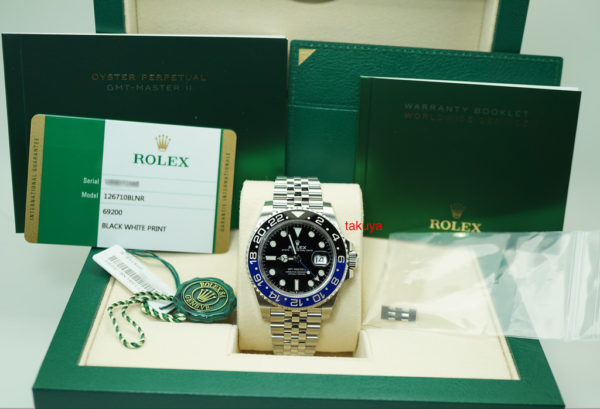Rolex 126710BLNR GMT MASTER 2 BLACK BLUE JUBILEE 2020 WARRANTY FULL SET - Image 2