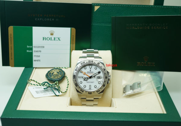 Rolex 216570 EXPLORER 2 POLAR WHITE DIAL 42MM 2019 WARRANTY FULL SET - Image 2