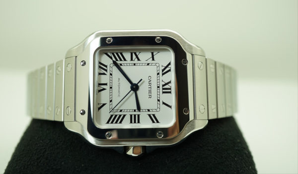 Cartier SANTOS DE CARTIER MEDIUM MODEL AUTOMATIC STEEL 2020 WARRANTY FULL SET - Image 9