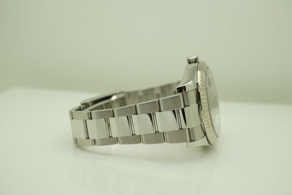 Rolex 116334 DATEJUST 2 FLUTED BEZEL BLUE STICKS DIAL RANDOM SERIAL FULL SET - Image 7