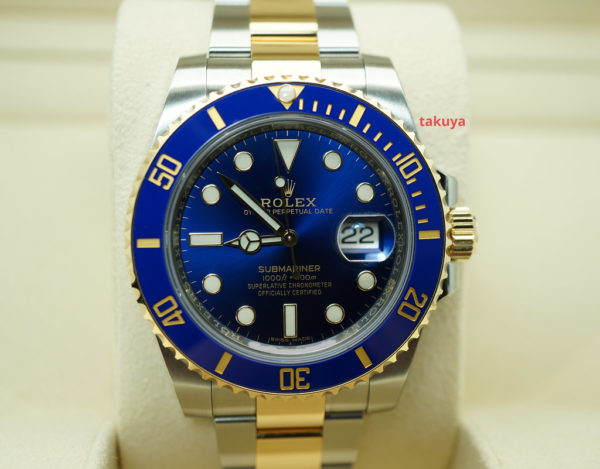MINT Rolex 116613LB SUBMARINER 2 TONE SUNBURST BLUE DIAL 2020 WARRANTY FULL SET
