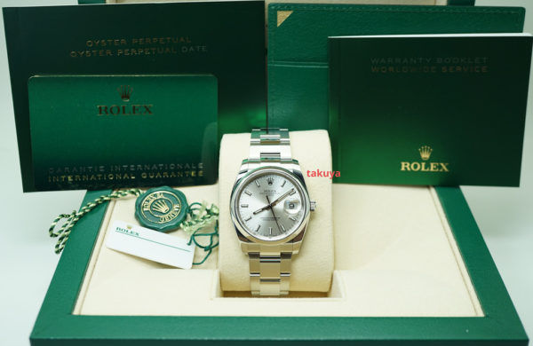 MINT Rolex 115200 OYSTER PERPETUAL DATE 34MM SILVER STICK DIAL 2020 FULL SET - Image 2