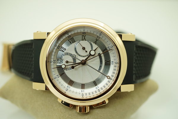 BRAND NEW Breguet MARINE CHRONOGRAPH 5827 ROSE GOLD SILVER DIAL 42MM 2020 FULL SET - Image 8