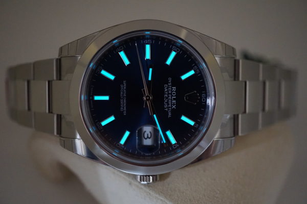 BRAND NEW Rolex 126300 DATEJUST 41 BLUE STICK DIAL OYSTER BAND 2020 FULL SET - Image 11