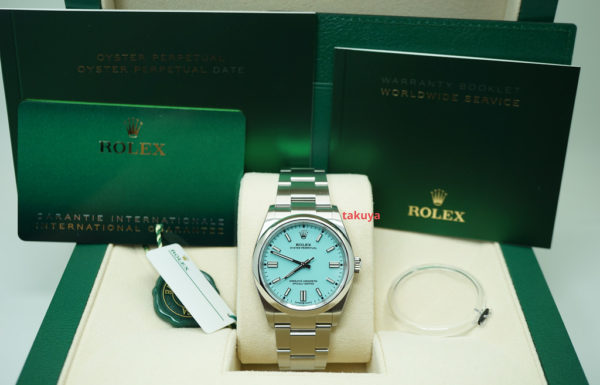 BRAND NEW Rolex 126000 OYSTER PERPETUAL TURQUOISE TIFFANY BLUE DIAL 2020 FULL SET - Image 2