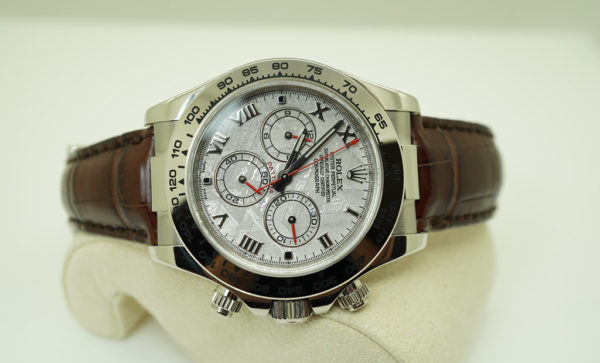 Rolex 116519 DAYTONA 18K WHITE GOLD METEORITE DIAL SERVICED WARRANTY FULL SET - Image 9