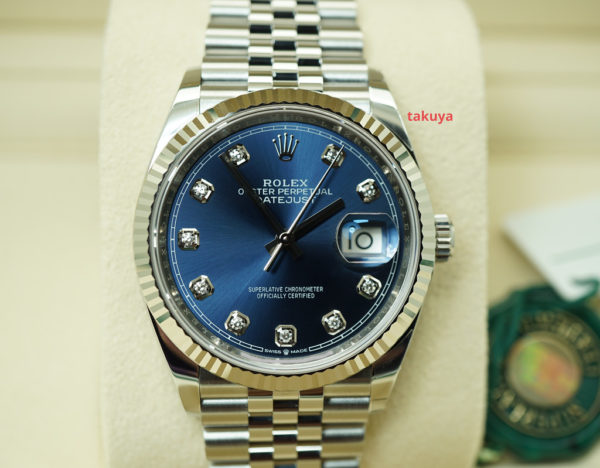 BRAND NEW Rolex 126234 DATEJUST FLUTED BEZEL BLUE DIAMOND DIAL JUBILEE 2020 FULL SET