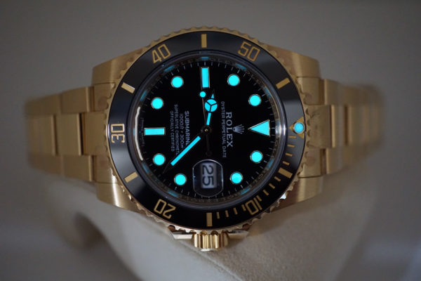 Rolex 116618LN SUBMARINER 18K YELLOW GOLD BLACK DIAL 2019 WARRANTY FULL SET - Image 11