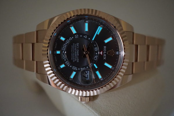 Rolex 326935 SKY-DWELLER 18K ROSE GOLD DARK RHODIUM DIAL 2020 WARRANTY FULL SET - Image 11