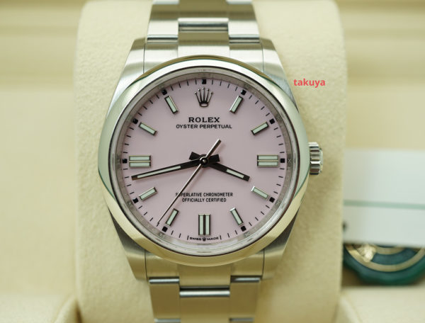 BRAND NEW Rolex 126000 OYSTER PERPETUAL CANDY PINK DIAL 2020 FULL SET