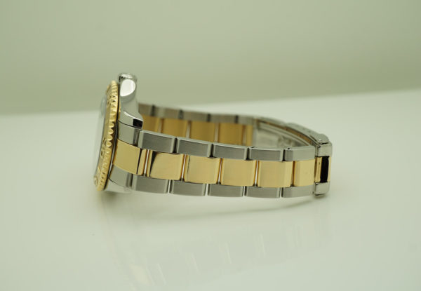 Rolex 68623 MIDSIZE YACHTMASTER 2 TONE 18K YG STEEL WHITE DIAL 35MM BOXES PAPERS - Image 5