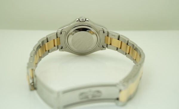 Rolex 68623 MIDSIZE YACHTMASTER 2 TONE 18K YG STEEL WHITE DIAL 35MM BOXES PAPERS - Image 8