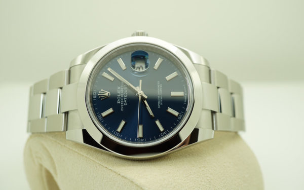 MINT Rolex 126300 DATEJUST 41 BLUE STICK DIAL OYSTER BAND 2020 FULL SET - Image 10