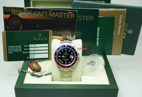 Rolex 16710B GMT MASTER II RED BLUE PEPSI BEZEL Z SERIAL ERROR DIAL FULL SET - Image 2