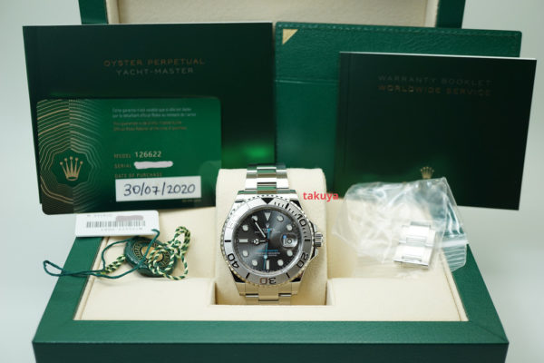 Rolex 126622 YACHTMASTER PLATINUM BEZEL DARK RHODIUM DIAL 40MM 2020 NEW MODEL FULL SET - Image 2