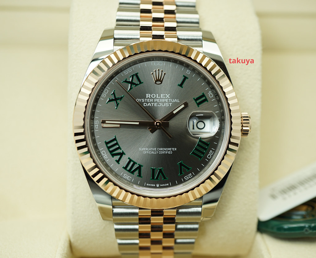 rolex datejust 41 wimbledon steel