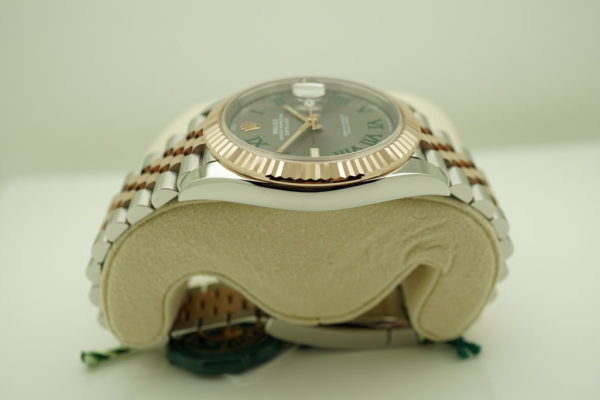 BRAND NEW Rolex 126331 DATEJUST 41 18K ROSE GOLD STEEL WIMBLEDON DIAL JUBILEE 2020 FULL SET - Image 4