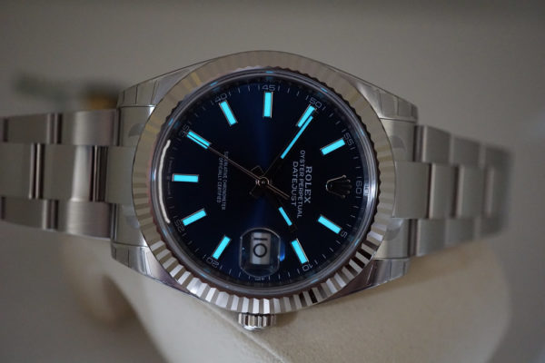 BRAND NEW Rolex 126334 DATEJUST 41 FLUTED BEZEL BLUE STICKS DIAL OYSTER 2020 FULL SET - Image 11