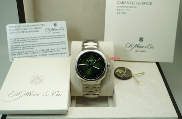 NEW H. Moser & Cie STREAMLINER CENTRE SECONDS MATRIX GREEN FUMÉ DIAL 2020 40MM FULL SET - Image 2