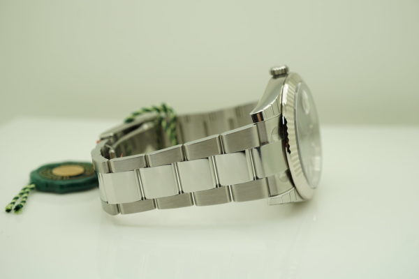 BRAND NEW Rolex 126334 DATEJUST 41 FLUTED BEZEL DARK RHODIUM DIAL OYSTER BAND 2020 FULL SET - Image 6