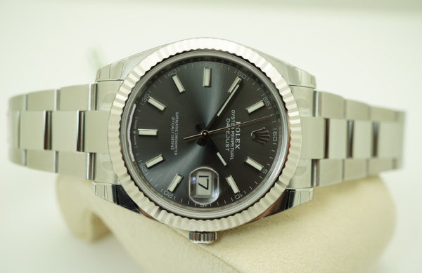 BRAND NEW Rolex 126334 DATEJUST 41 FLUTED BEZEL DARK RHODIUM DIAL OYSTER BAND 2020 FULL SET - Image 9