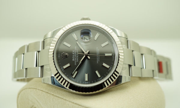 BRAND NEW Rolex 126334 DATEJUST 41 FLUTED BEZEL DARK RHODIUM DIAL OYSTER BAND 2020 FULL SET - Image 10