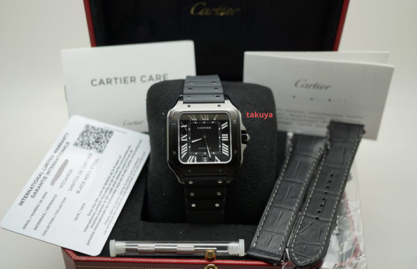 BRAND NEW Cartier SANTOS DE CARTIER BLACK ADLC LARGE MODEL AUTOMATIC 2020 FULL SET - Image 2