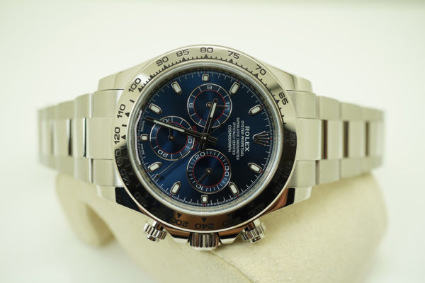 Rolex 116509 DAYTONA 18K WHITE GOLD BLUE DIAL 2017 WARRANTY FULL SET - Image 9