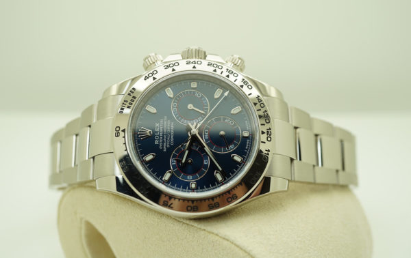Rolex 116509 DAYTONA 18K WHITE GOLD BLUE DIAL 2017 WARRANTY FULL SET - Image 10