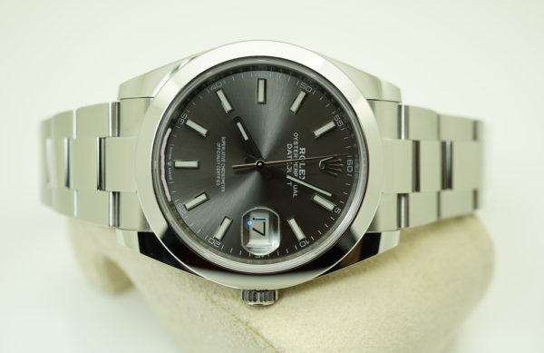 Rolex 126300 DATEJUST 41 DARK RHODIUM STICK DIAL OYSTER BAND 2020 FULL SET - Image 8