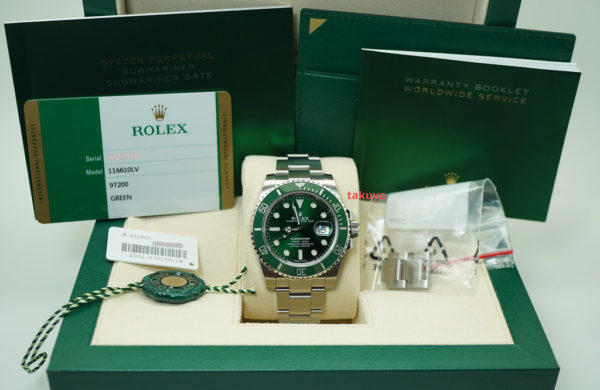 Rolex 116610LV SUBMARINER HULK GREEN DIAL RANDOM 2020 WARRANTY COMPLETE SET - Image 2