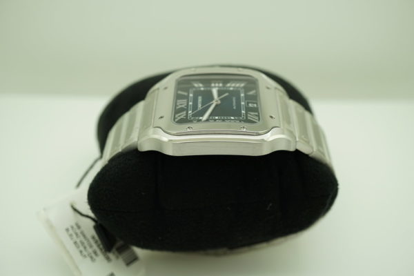 BRAND NEW Cartier SANTOS DE CARTIER LARGE STEEL BLUE DIAL 2020 MODEL COMPLETE SET - Image 4