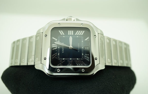 BRAND NEW Cartier SANTOS DE CARTIER LARGE STEEL BLUE DIAL 2020 MODEL COMPLETE SET - Image 10