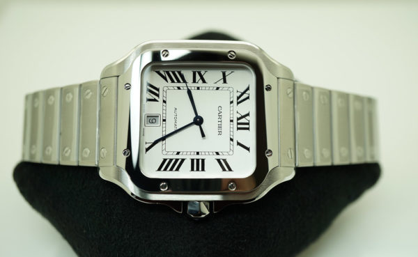 BRAND NEW Cartier SANTOS DE CARTIER LARGE MODEL AUTOMATIC SILVER DIAL 2021 FULL SET - Image 9