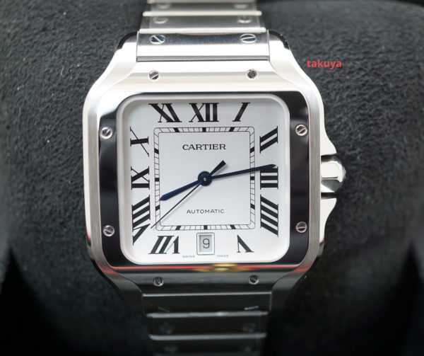 BRAND NEW Cartier SANTOS DE CARTIER LARGE MODEL AUTOMATIC SILVER DIAL 2021 FULL SET