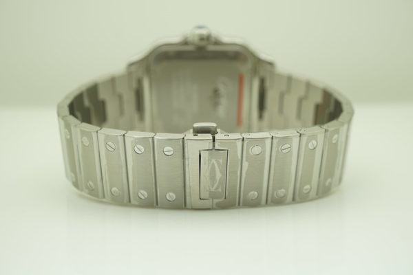 BRAND NEW Cartier SANTOS DE CARTIER LARGE MODEL AUTOMATIC SILVER DIAL 2021 FULL SET - Image 7