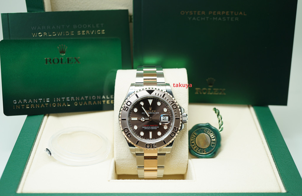 BRAND NEW Rolex 126621 YACHTMASTER ROSE GOLD STEEL CHOCOLATE DIAL 40MM ...