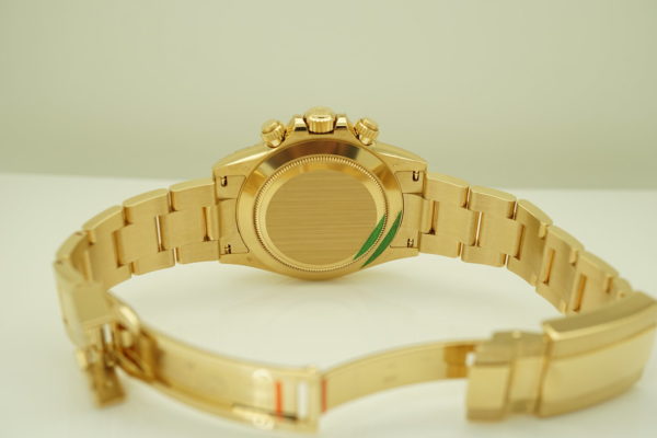 Rolex 116508 DAYTONA 18K YELLOW GOLD GREEN DIAL 2019 WARRANTY FULL SET - Image 8