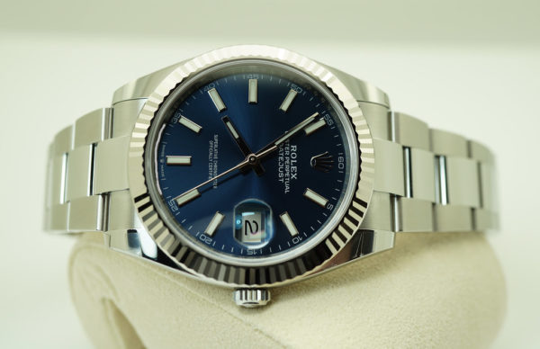 MINT Rolex 126334 DATEJUST 41 FLUTED BEZEL BLUE STICKS DIAL OYSTER 2020 FULL SET - Image 9