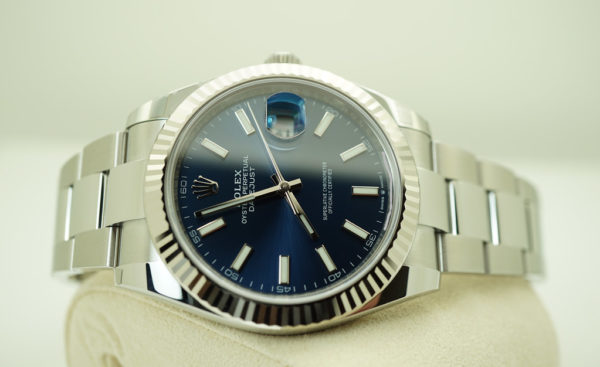 MINT Rolex 126334 DATEJUST 41 FLUTED BEZEL BLUE STICKS DIAL OYSTER 2020 FULL SET - Image 10