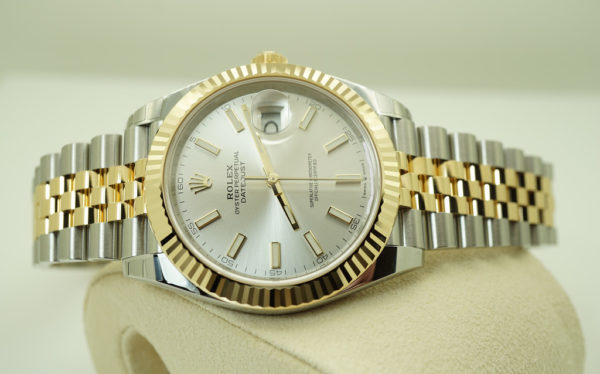 BRAND NEW Rolex 126333 DATEJUST 41 2 TONE FLUTED BEZEL SILVER DIAL JUBILEE BAND 2021 FULL SET - Image 10