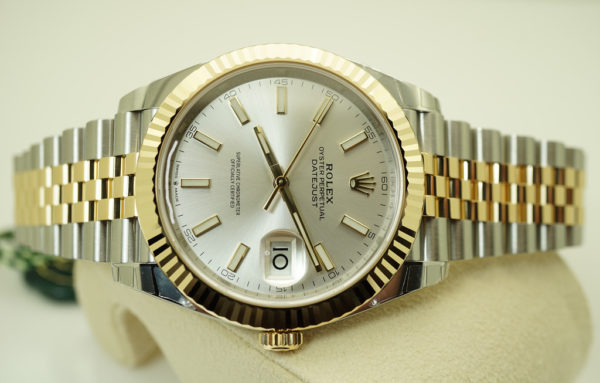 BRAND NEW Rolex 126333 DATEJUST 41 2 TONE FLUTED BEZEL SILVER DIAL JUBILEE BAND 2021 FULL SET - Image 9